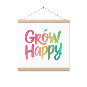 Happy Space Poster with Wooden Hanger Kit Original Artwork - Dipaliz - 16″×16″ - Posters Prints & Visual