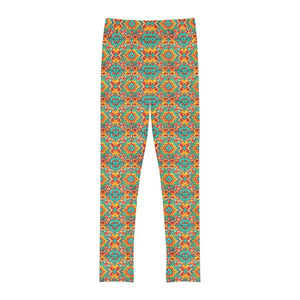 Length Leggings Colorful Pattern Kids Activewear - Dipaliz