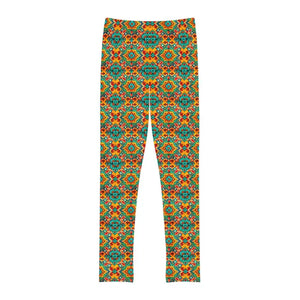 Length Leggings Colorful Pattern Kids Activewear - Dipaliz