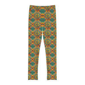 Length Leggings Colorful Pattern Kids Activewear - Dipaliz