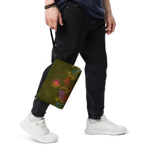 Vibrant Rainbow Colored Flowers Crossbody Bag Canvas - Dipaliz - Cross Body Bags
