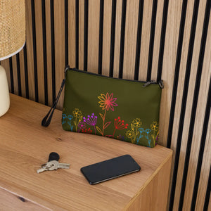 Vibrant Rainbow Colored Flowers Crossbody Bag Canvas - Dipaliz - Cross Body Bags