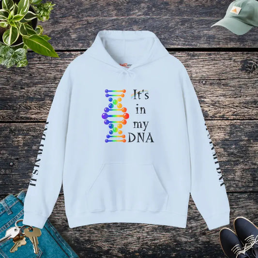 Rainbow in my Dna Hooded Sweatshirt: Embrace Pride & Warmth - Light Blue / s Hoodie