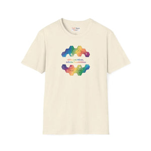 Rainbow Geometry T-shirt, ?Different Minds Infinite Possibilities’ Graphic Tee - T-shirts