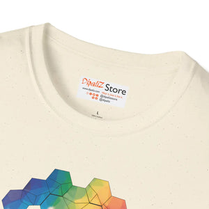 Rainbow Geometry T-shirt, ?Different Minds Infinite Possibilities’ Graphic Tee - T-shirts