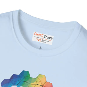 Rainbow Geometry T-shirt, ?Different Minds Infinite Possibilities’ Graphic Tee - T-shirts