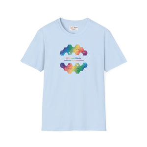 Rainbow Geometry T-shirt, ?Different Minds Infinite Possibilities’ Graphic Tee - T-shirts