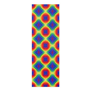 Foam Yoga Mat - Rainbow Kaleidoscope Non-slip - Dipaliz - 24” x 72” - & Pilates Mats