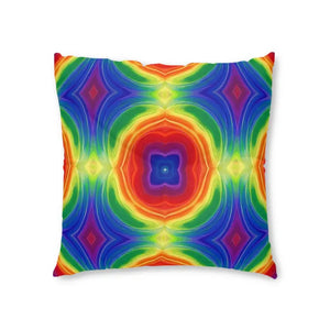 Tufted Floor Pillow Rainbow Boho Square Cushion - Dipaliz - 30’’ × - Throw Pillows
