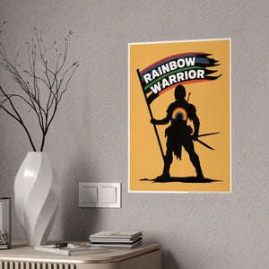 Rainbow Warrior High-gloss Pride Poster - Bold Room Decor - Dipaliz