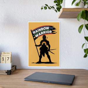 Rainbow Warrior High-gloss Pride Poster - Bold Room Decor - Dipaliz - 16.5’’ x 23.4’’ (vertical) / Glossy