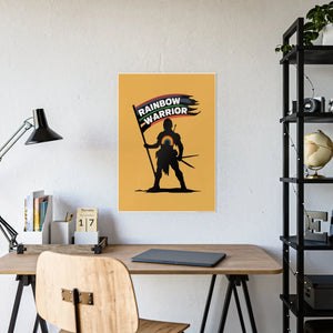 Rainbow Warrior High-gloss Pride Poster - Bold Room Decor - Dipaliz - 23.4’’ x 33.1’’ (vertical) / Glossy