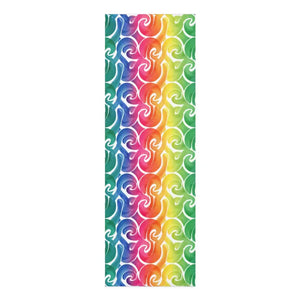 Foam Yoga Mat - Rainbow Wave Non-slip Surf Design - Dipaliz - 24” x 72” - & Pilates Mats