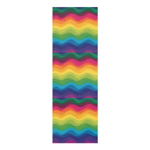 Rainbow Wave Foam Yoga Mat - Colorful Lightweight - Dipaliz - 24” x 72” - & Pilates Mats