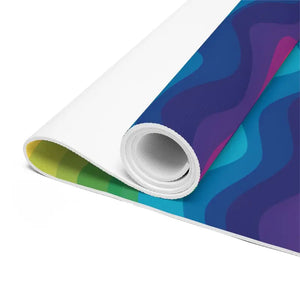 Rainbow Wave Foam Yoga Mat - Colorful Lightweight - Dipaliz - 24” x 72” - & Pilates Mats