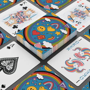 Rainbow Smiley Poker Playing Cards 300gsm Premium Card Dipaliz - Games