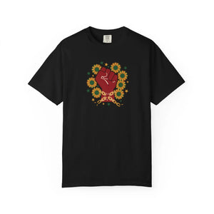 Raised Fist Sunflower Juneteenth Cotton Tee - Dipaliz - T-shirts