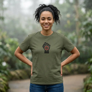 Raised Fist Sunflower Tee – Solidarity Protest - Dipaliz - T-shirts