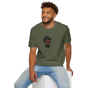 Raised Fist Sunflower Tee – Solidarity Protest - Dipaliz - T-shirts