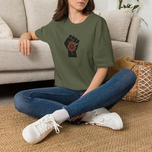 Raised Fist Sunflower Tee – Solidarity Protest - Dipaliz - T-shirts