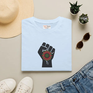 Raised Fist Sunflower Tee – Solidarity Protest - Dipaliz - T-shirts