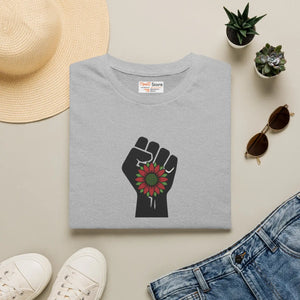 Raised Fist Sunflower Tee – Solidarity Protest - Dipaliz - T-shirts