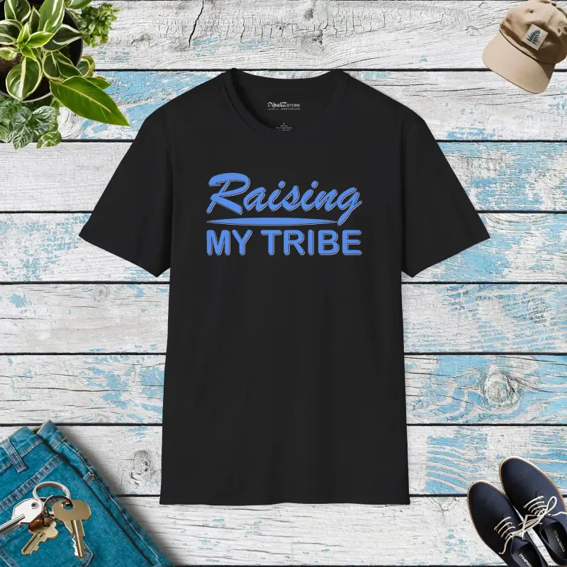 Elevate your Look with Raising my Tribe Softstyle Tee - Black / s T-shirt