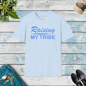 Raising my Tribe Cotton Tee - Softstyle Comfort - Dipaliz - Light Blue / s - T-shirts