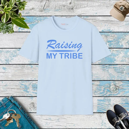 Elevate your Look with Raising my Tribe Softstyle Tee - Light Blue / s T-shirt