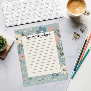 Ruled Floral Notepad - Blossom Vibes Art Pages - Dipaliz - Notepads