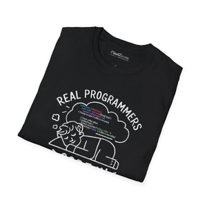 Soft Real Programmers Code Tee - Ribbed Collar Cotton - Dipaliz - T-shirts - s