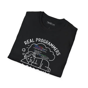 Real Programmers Code Unisex Tee with Ribbed Collar - Dipaliz - T-shirts