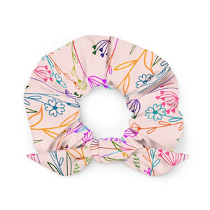 Chic Pink Recycled Scrunchie - Eco-friendly one Size - Dipaliz - Ponytail Holders