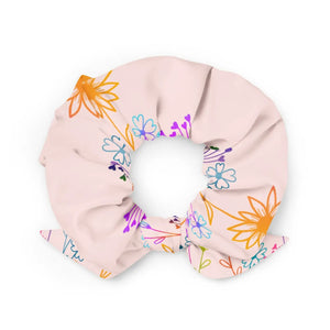 Chic Pink Recycled Scrunchie - Eco-friendly one Size - Dipaliz - Ponytail Holders