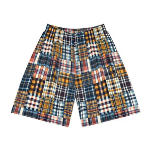 Plaid Pattern Sports Shorts - Vibrant Activewear - Dipaliz