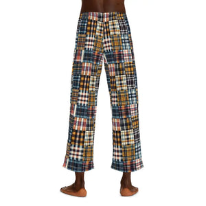 Pajamas - Vibrant Yellow Plaid Pajama Pants - Cozy Loungewear - Dipaliz