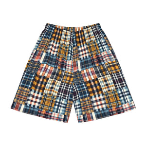 Vibrant Plaid Pattern Sports Shorts - Gym Activewear - Dipaliz - Xs