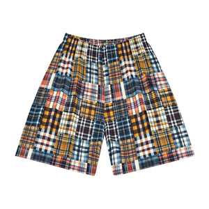 Vibrant Plaid Pattern Sports Shorts - Gym Activewear - Dipaliz - Xs