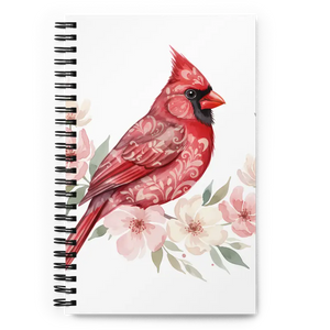 Red Cardinal Bird Notebook Spiral Design Motivation Boost Dipaliz - Journals