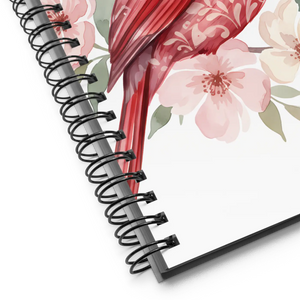 Vibrant Red Cardinal Bird Spiral Notebook - Motivation - Dipaliz - Journals