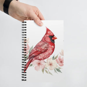 Vibrant Red Cardinal Bird Spiral Notebook - Motivation - Dipaliz - Journals