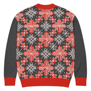 Red Colorblock Cardigan - Bold Patchwork Statement - Dipaliz - Cardigans