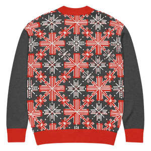 Red Colorblock Cardigan - Bold Patchwork Statement - Dipaliz - Cardigans