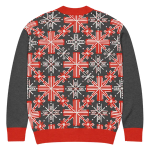 Red Colorblock Cardigan - Bold Patchwork Statement - Dipaliz - Cardigans