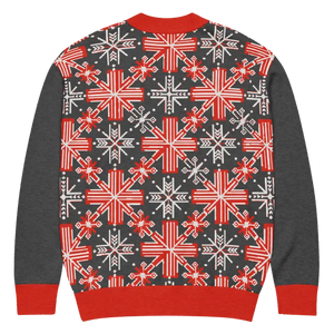 Red Colorblock Cardigan - Bold Patchwork Statement - Dipaliz - Cardigans