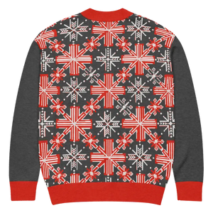 Red Colorblock Cardigan - Bold Patchwork Statement - Dipaliz - Cardigans