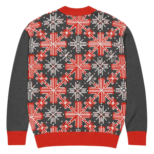 Red Colorblock Cardigan - Bold Patchwork Statement - Dipaliz - Cardigans