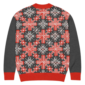 Red Colorblock Cardigan - Bold Patchwork Statement - Dipaliz - Cardigans