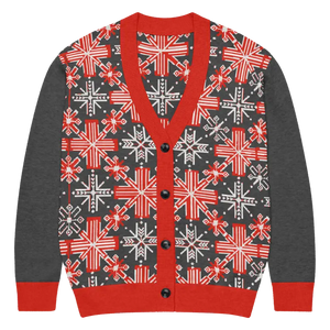 Red Colorblock Cardigan - Bold Patchwork Statement - Dipaliz - s - Cardigans