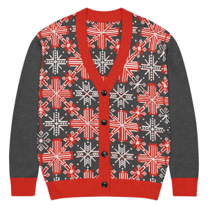 Red Colorblock Cardigan - Bold Patchwork Statement - Dipaliz - Xl - Cardigans